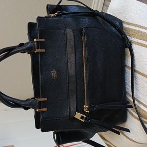 Vince Camuto Satchel/Crossbody  in Black Leather
